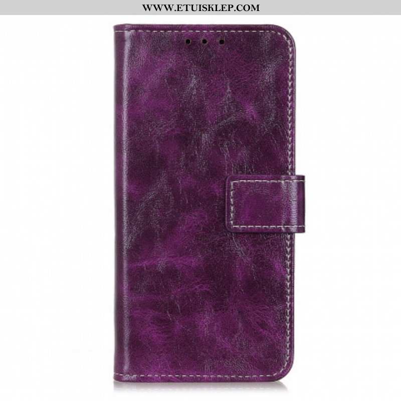 Etui Folio do Oppo Reno 6 5G Błyszczące I Odsłonięte Szwy